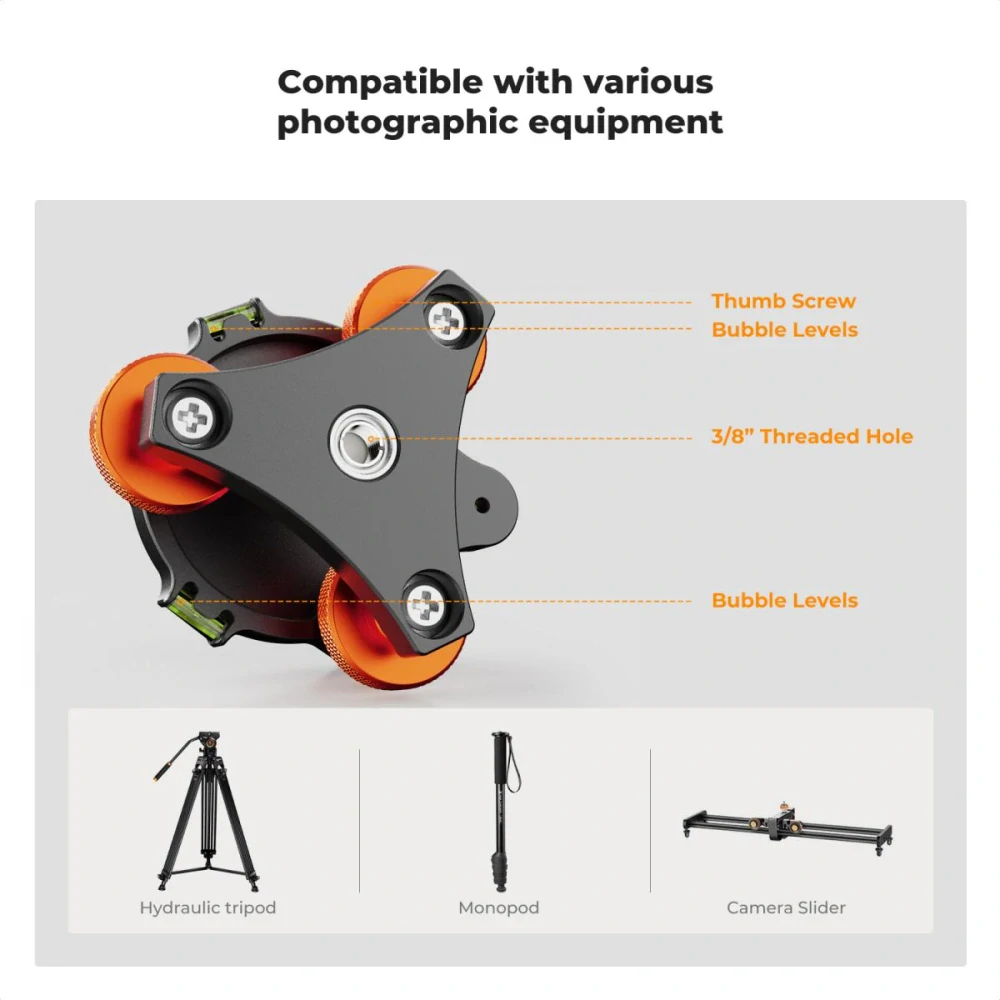 Tříosá aretovací nivelační základna K&F Concept LP-48