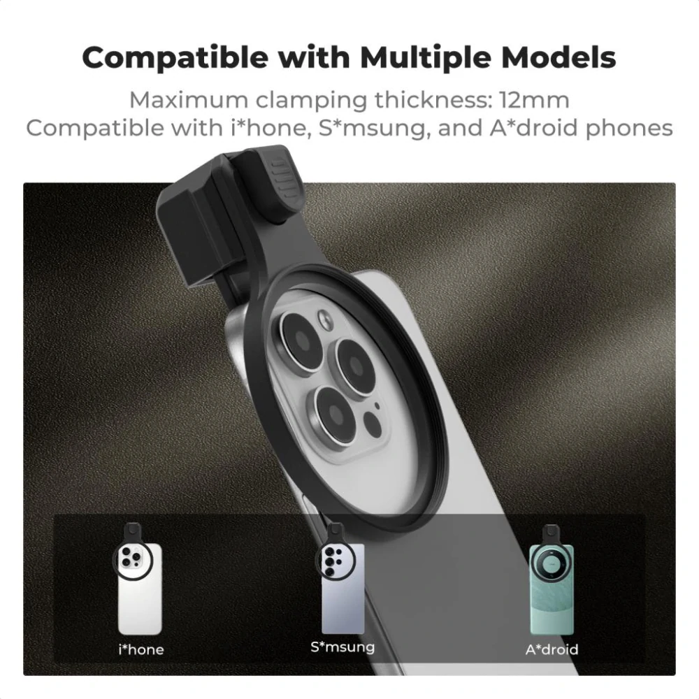 K&F Concept Variabilní ND filtr ND2-ND32 67mm s klipem pro mobilní telefony včetně odolného pouzdra