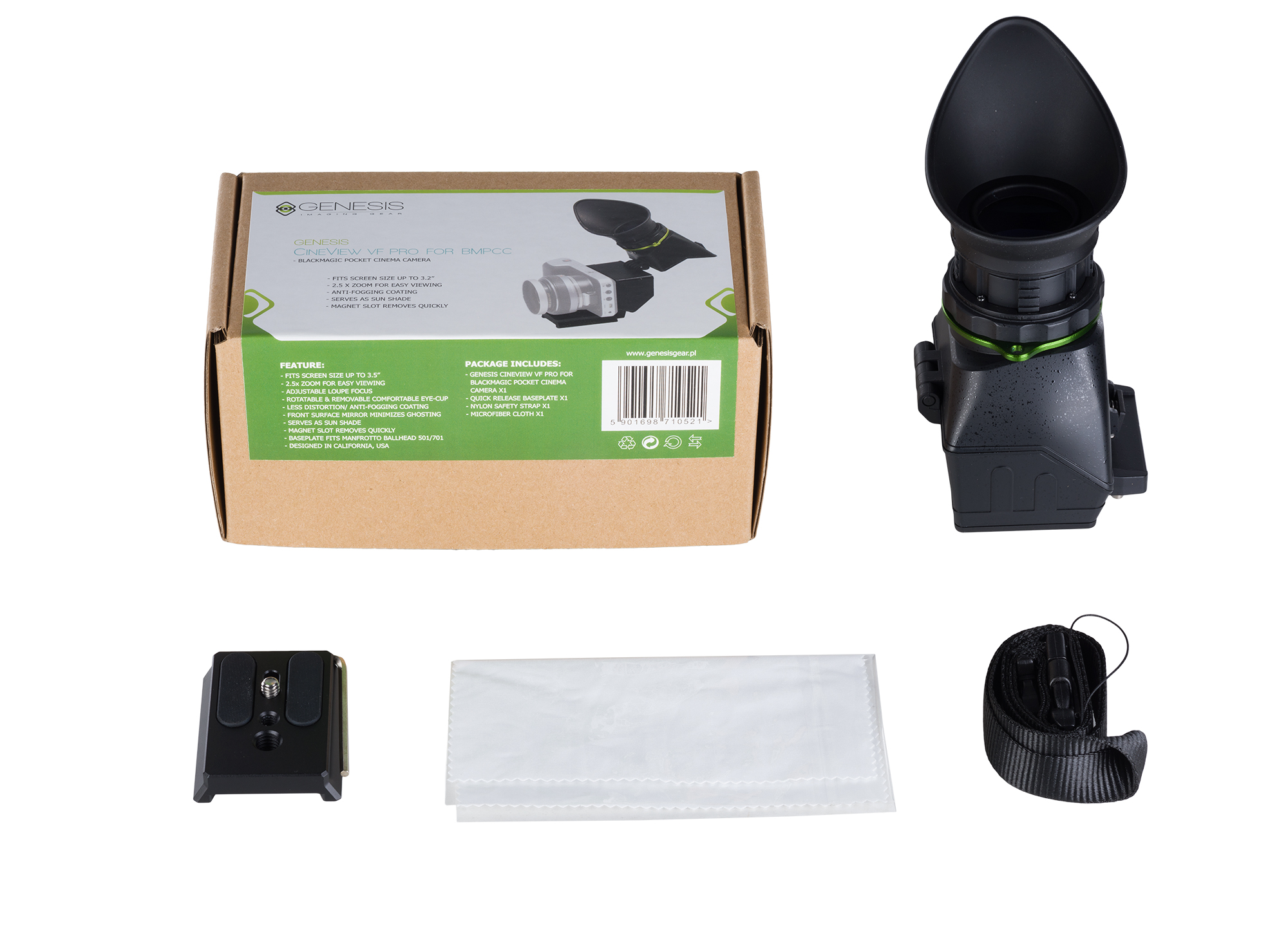 GENESIS LCD viewfinder pro Black Magic Pocket Cinema LCD optický hledáček BMPCC