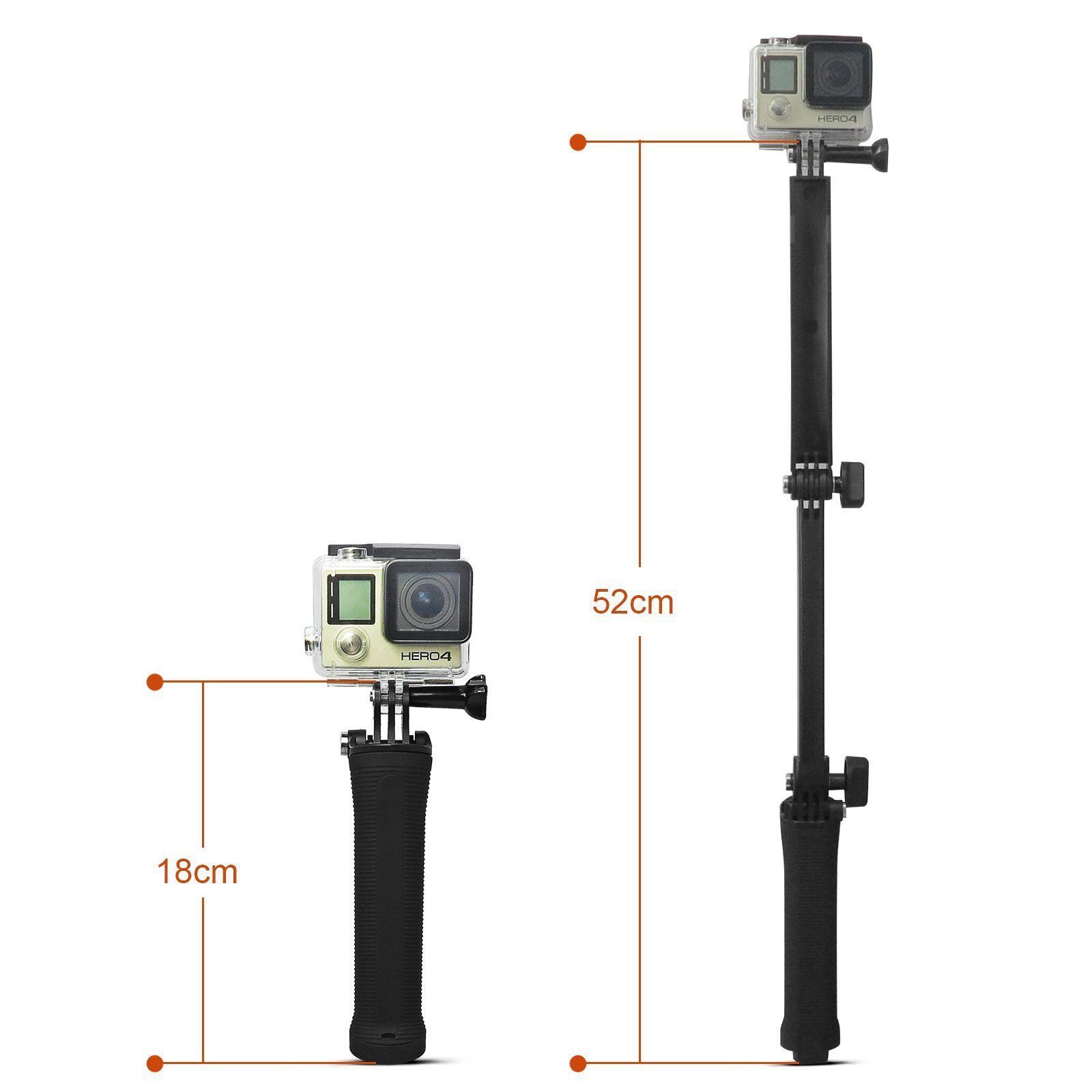 Držák, stativ a selfie tyč v jednom pro kamery GoPro