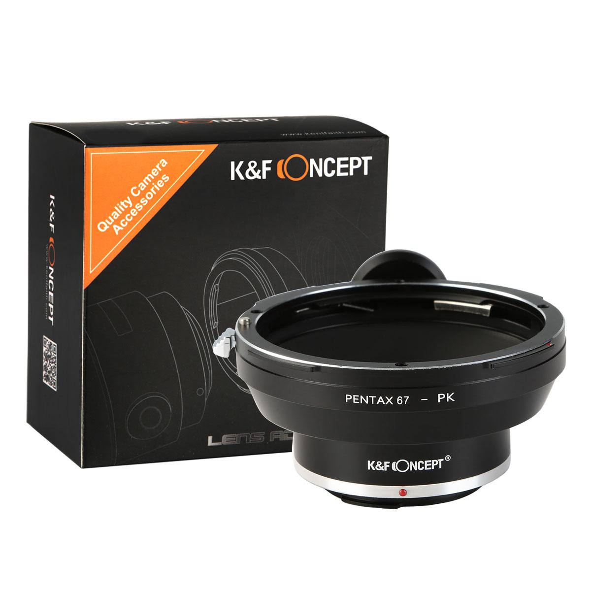 Redukce K&F Concept z objektivu Pentax 67 na Pentax K