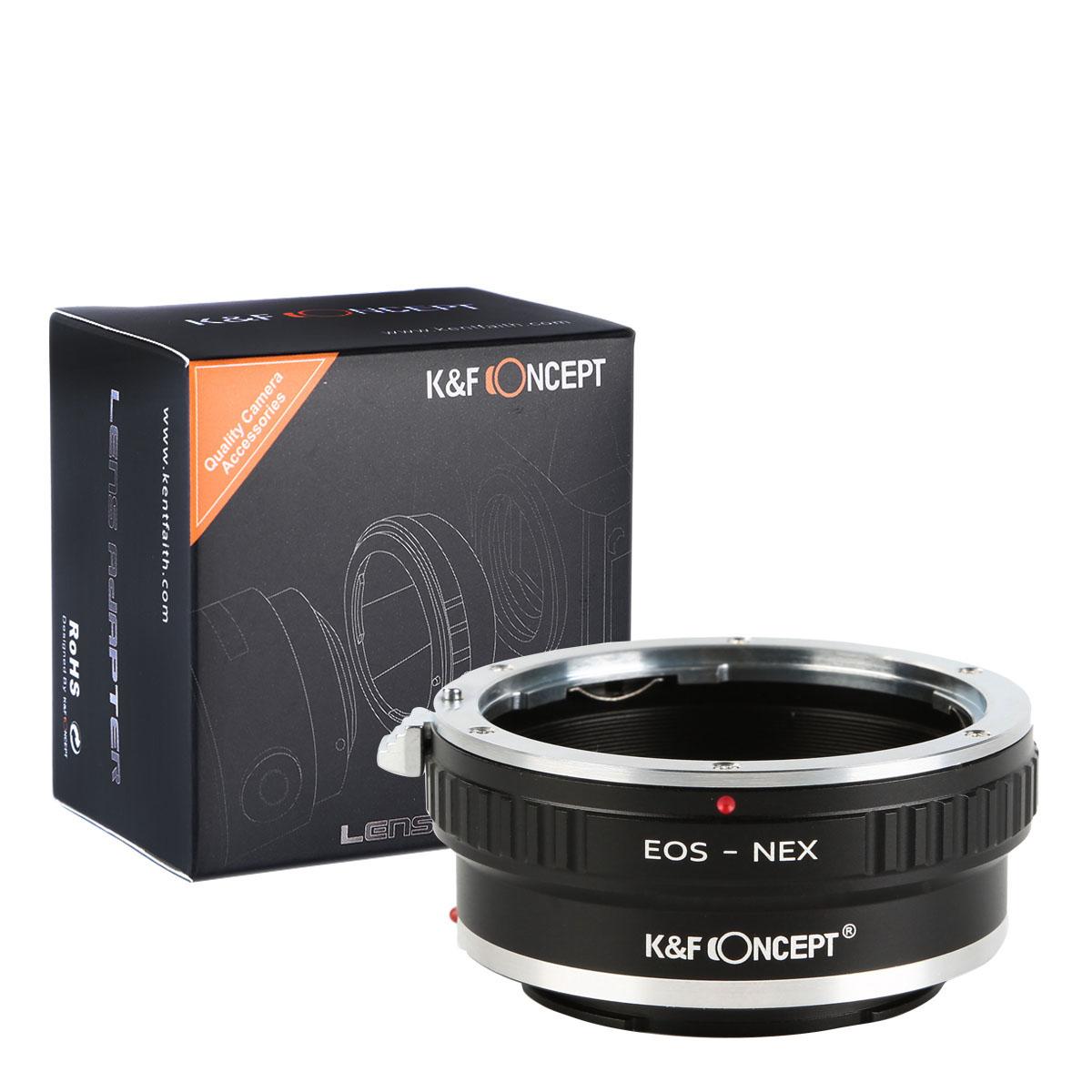 Redukce K&F Concept z objektivu Canon EOS na SONY E s držákem na stativ