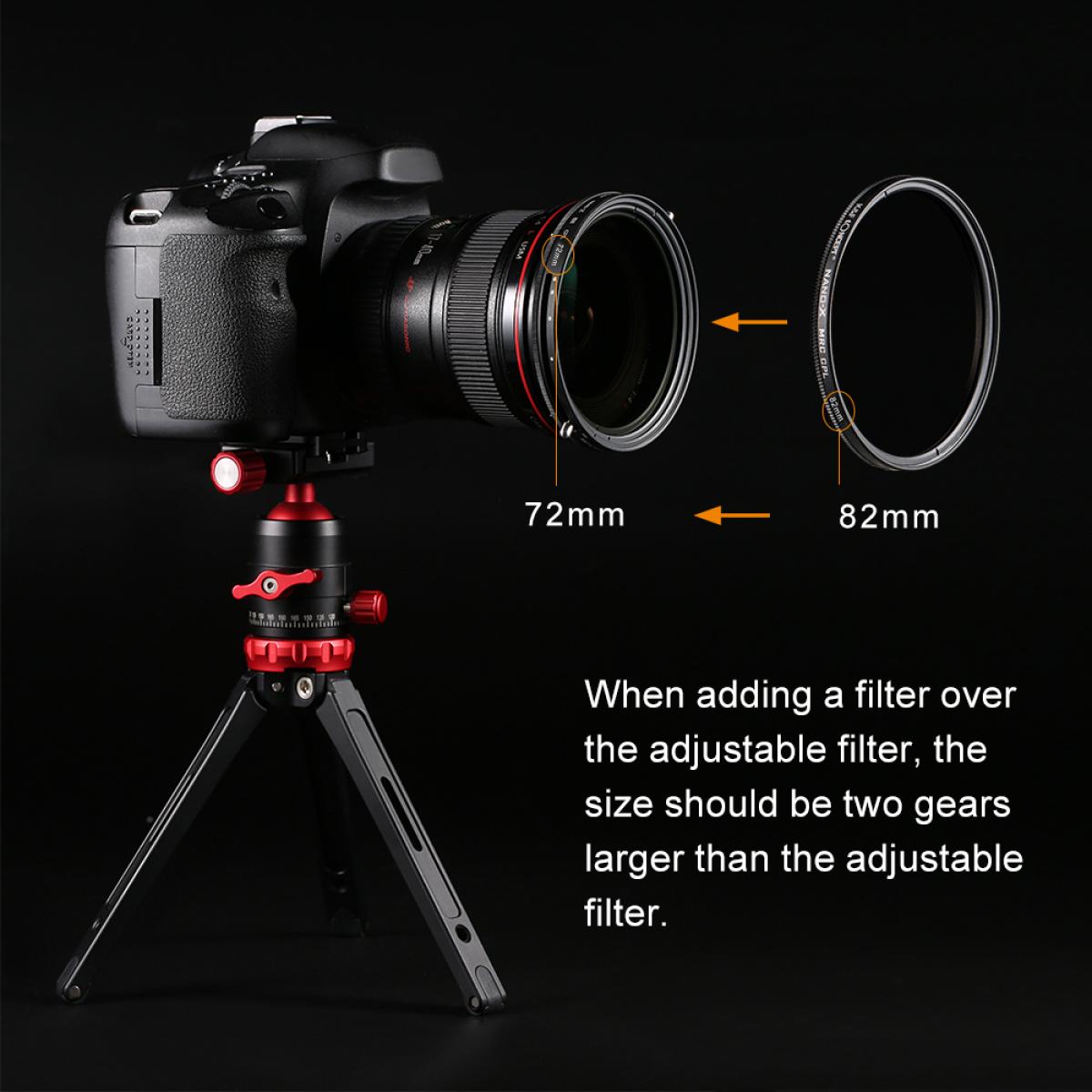 Filtr K&F Concept Fader MRC Nano X ND2-32 s CPL 52mm