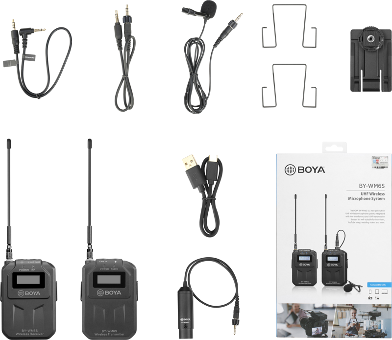 Bezdrátový mikrofonní systém BY-WM6S / UHF Wireless Microphone System