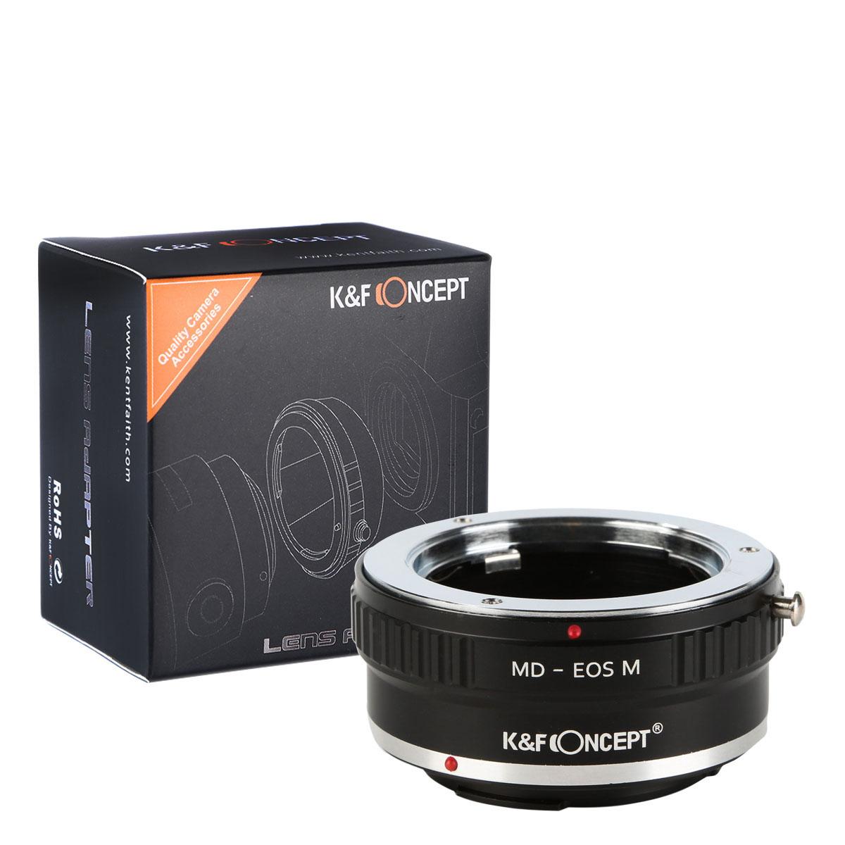 Redukce K&F Concept z objektivu Minolta MD na CANON EOS M