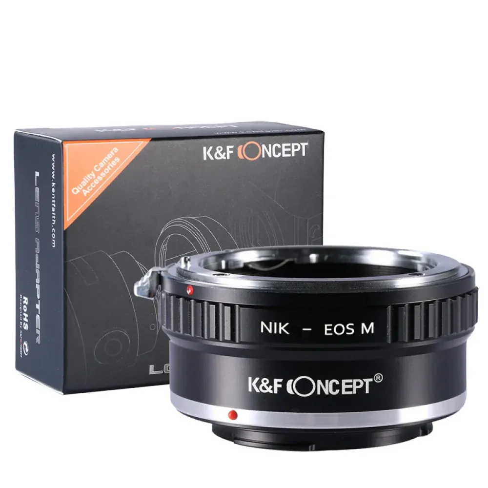 Redukce K&F Concept z objektivu Nikon Ai na CANON EOS M