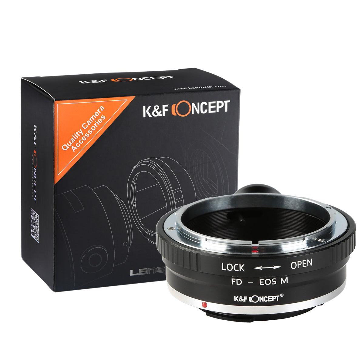 Redukce K&F Concept z objektivu Canon FD na CANON EOS M s držákem na stativ