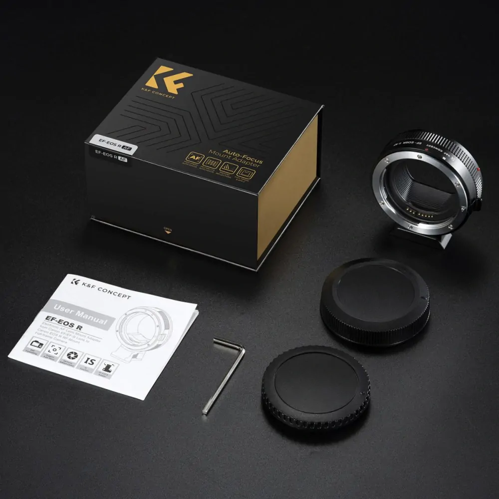 K&F Concept automatická redukce z Canon EF/EF-S na EOS R