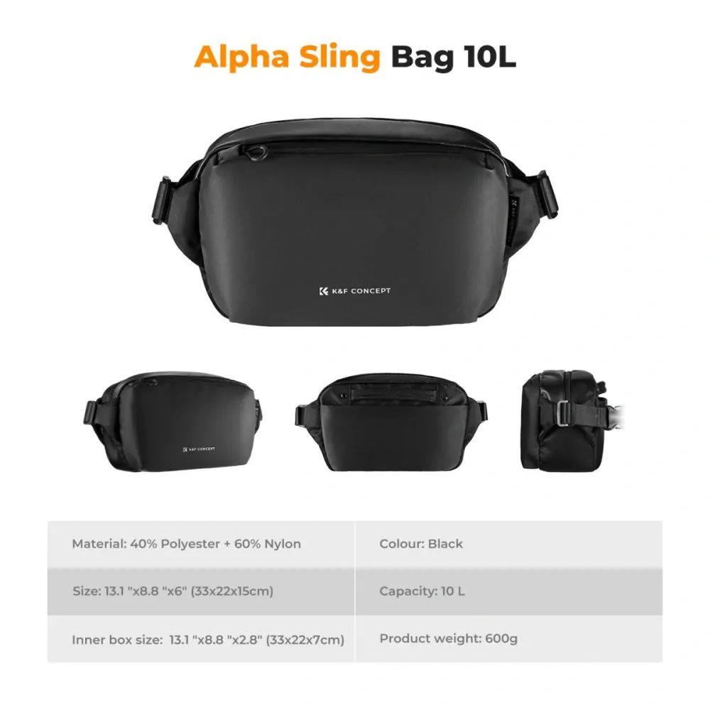 Foto brašna K&F Concept Alpha Sling bag 10L tmavě zelená