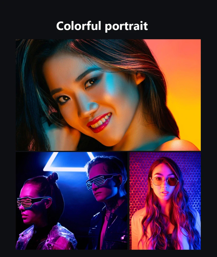 Kruhové RGB světlo 260mm s dvěma stativy