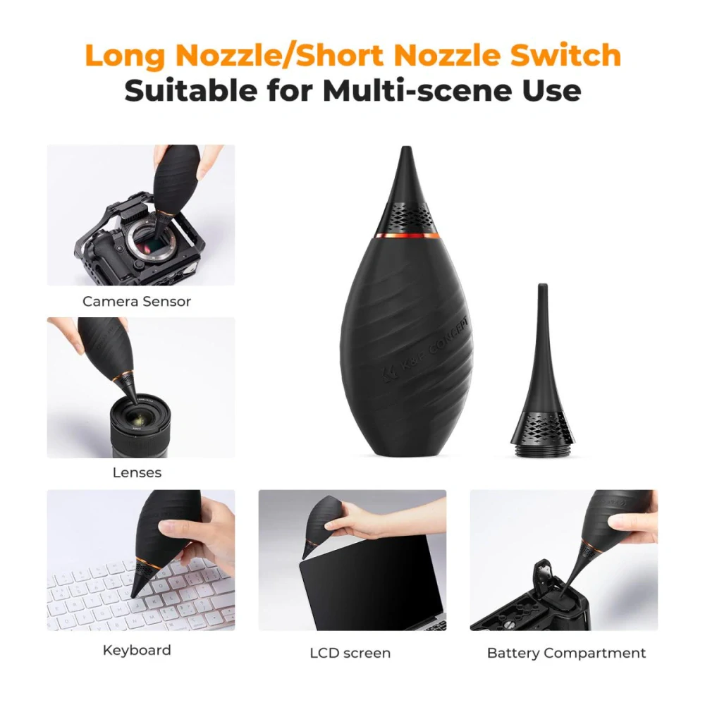 K&F Concept Fotografický výkonný balónek, set dlouhé i krátké trysky