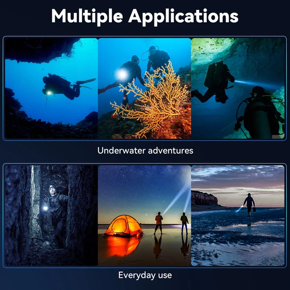 Vodotěsná svítilna Sofirn SD03, 1800 lumenů, bez akumulátoru