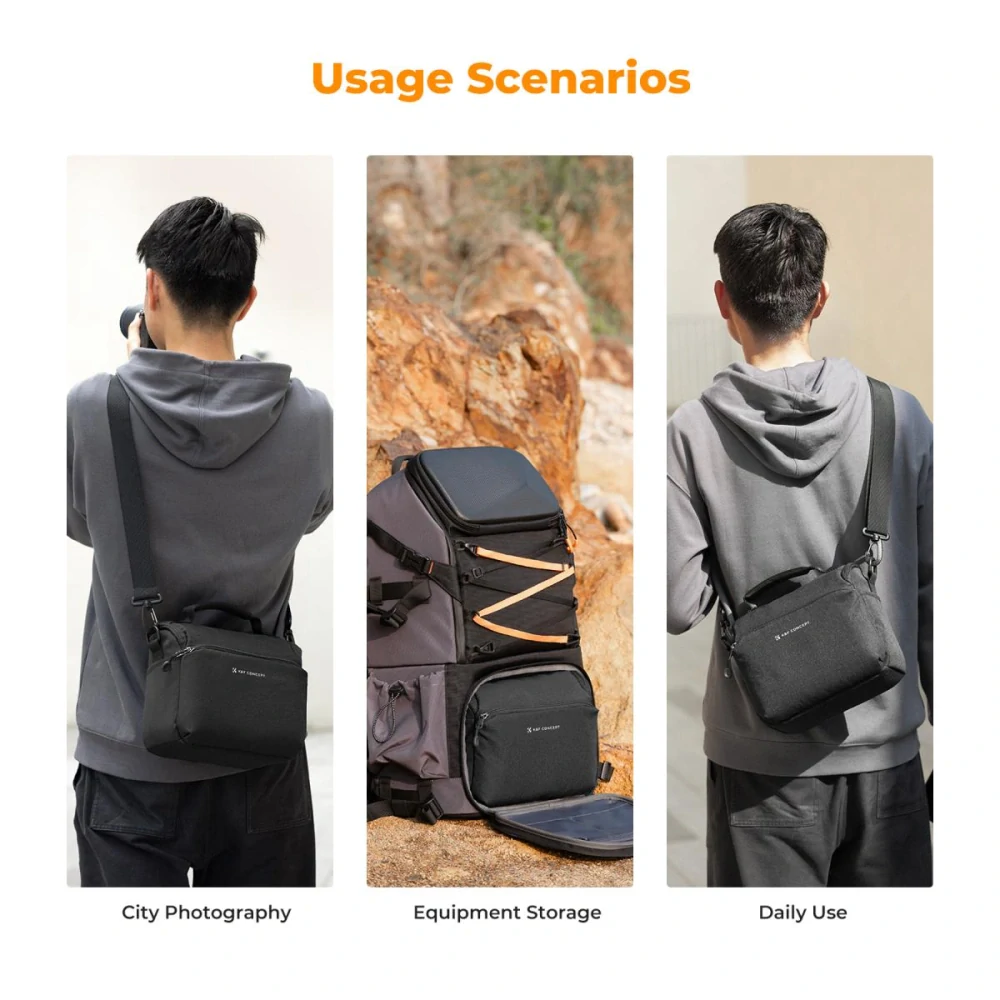 Foto brašna K&F Concept Sling Bag 5L Urban Wander černá