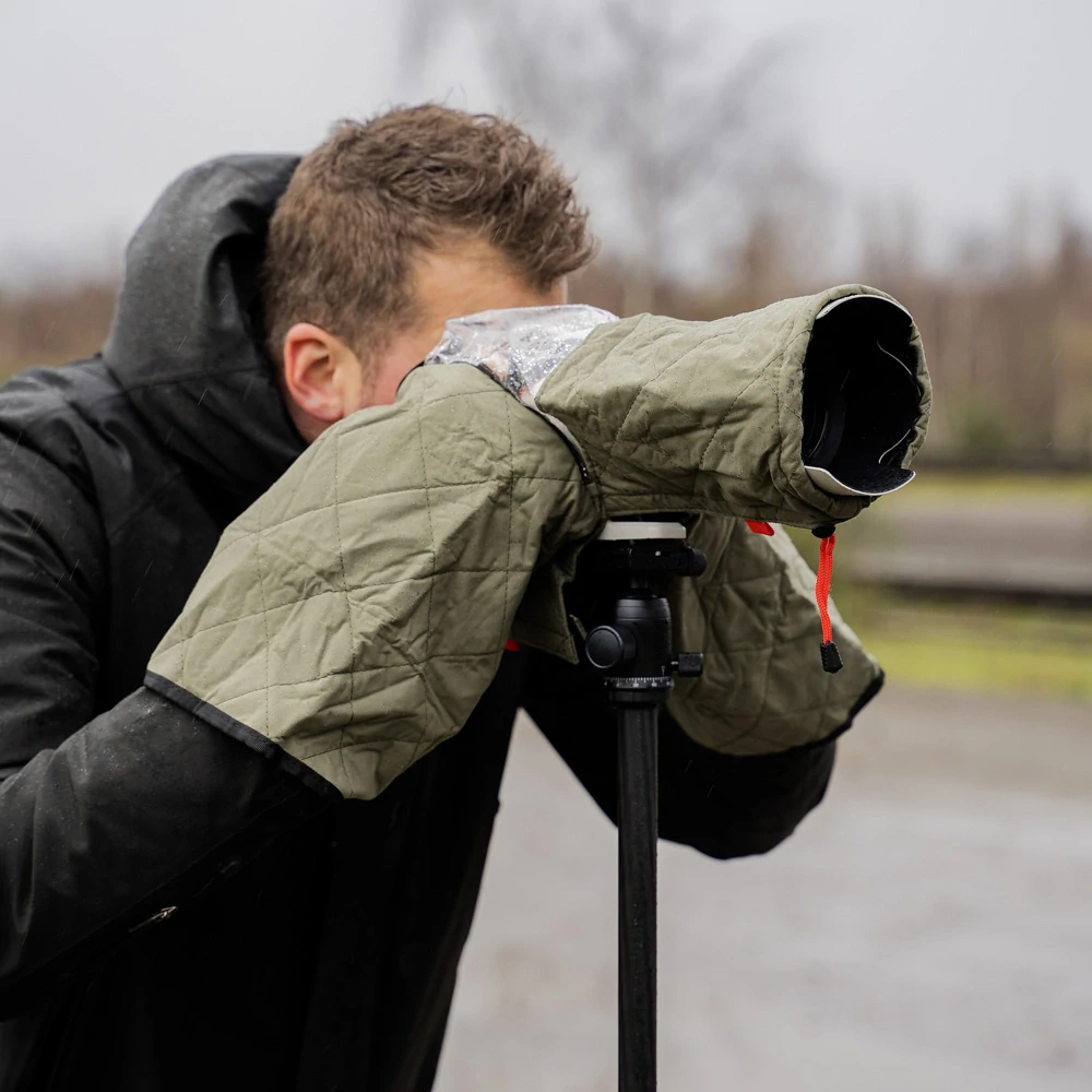 Zateplená pláštěnka pro fotoaparát Caruba A2 zelená