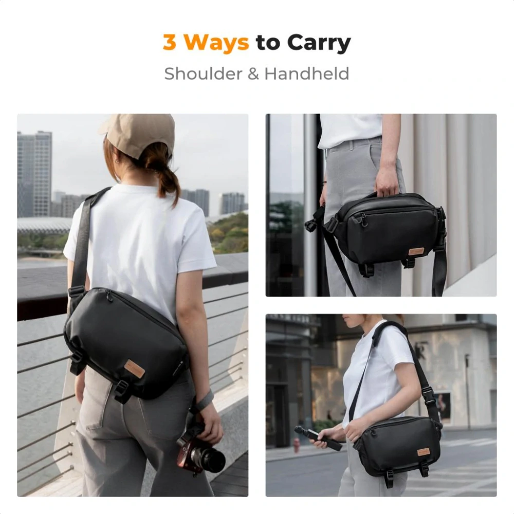 Foto brašna K&F Concept Alpha Sling bag 10L Černá + hnědá