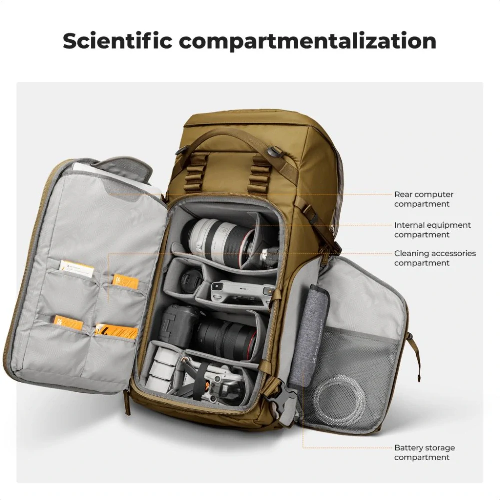 K&F Concept Star Wander 05 Champagne profesionální foto batoh 40L
