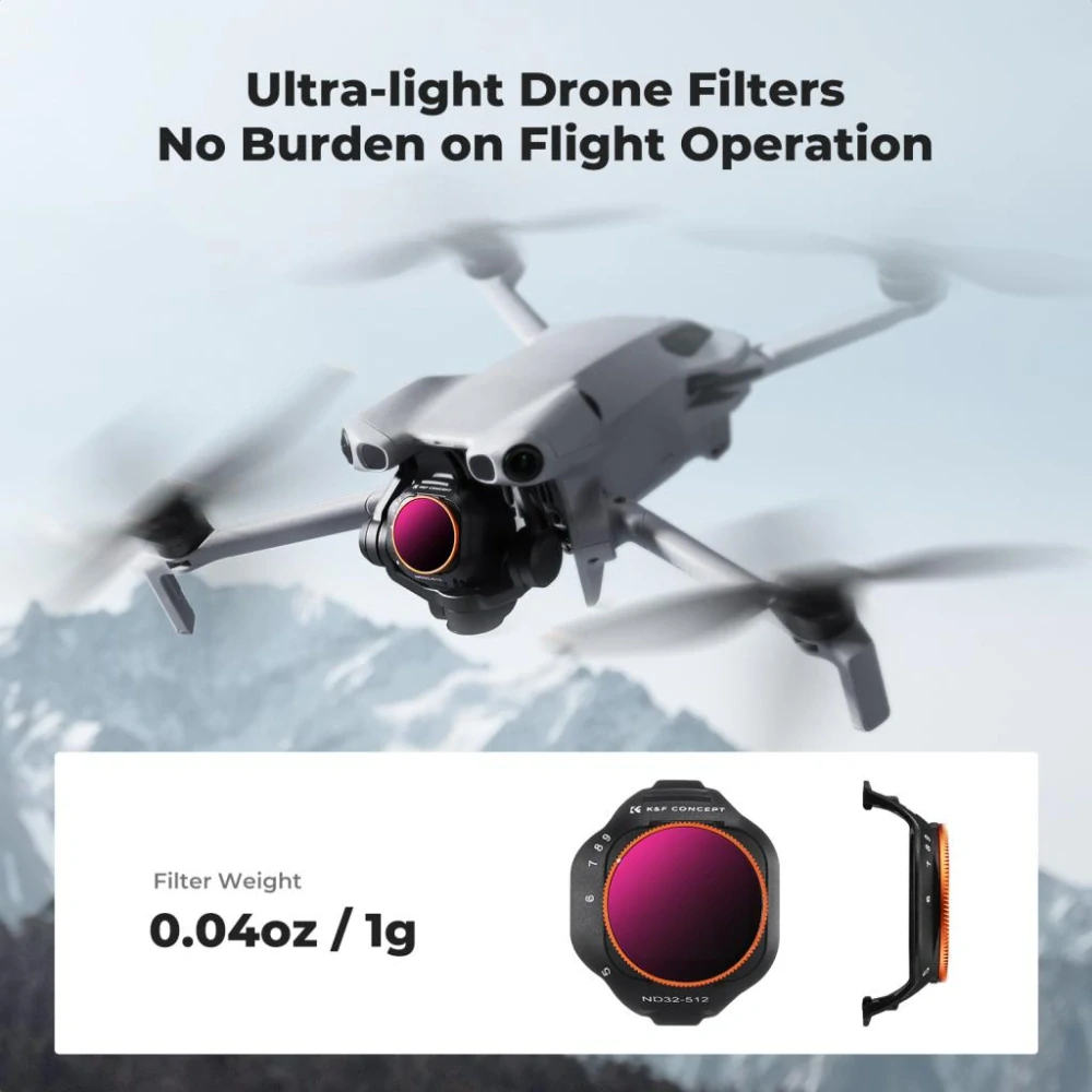 K&F Concept Sada CPL, VND a UV filtrů pro DJI Mini 5 Pro, 4 kusy