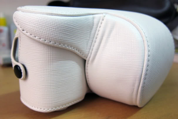 Kožené pouzdro pro SONY NEX-3 /5 16mm červené