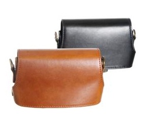 Kožené pouzdro pro Canon SX210 hnědé