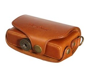 Kožené pouzdro pro Canon SX210 hnědé