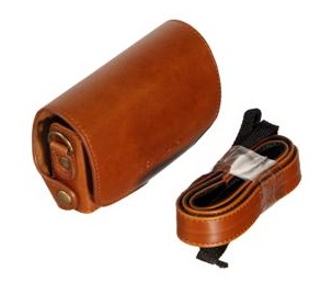 Kožené pouzdro pro Canon SX210 hnědé