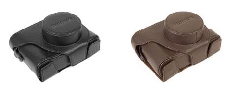 Luxusní Kožené pouzdro pro FUJIFILM X10 (LC-X10) světle hnědé