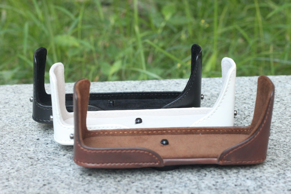 Kožené pouzdro pro fotoaparát Olympus PEN E-P3 hnědé