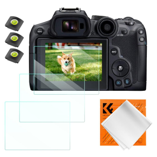K&F Concept ochranné sklo displeje pro fotoaparáty Canon EOS R6 II, R6, R7, 3 kusy v setu s dalším příslušenstvím