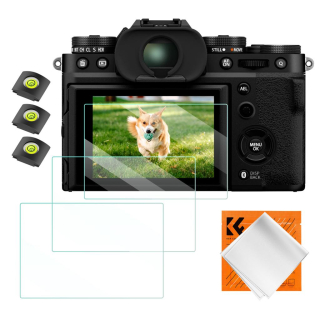 K&F Concept ochranné sklo displeje pro fotoaparáty Fujifilm X-T5, 3 kusy v setu s dalším příslušenstvím
