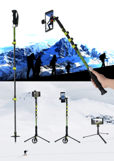Giottos trekingový monopod s možností selfie tyče