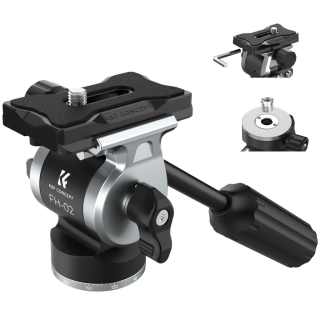 Kompaktní hydraulická stativová hlava K&F Concept FH-02