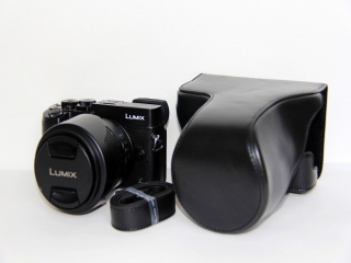 Kožené pouzdro pro PANASONIC LUMIX DMC-GX8 černé