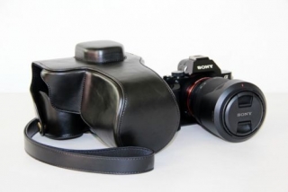 Kožené pouzdro pro SONY ALPHA A7 / A7R / A7S černé