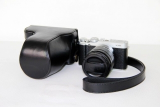 Kožené pouzdro pro FUJIFILM X-A2 černé
