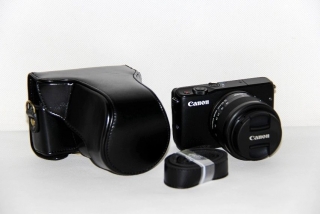 Kožené pouzdro pro Canon M100 černé