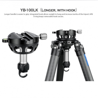 Stativový půlkulový nivelační adaptér se šroubovací svorkou Leofoto 100mm (L)