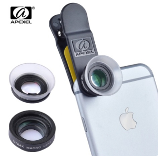 APEXEL Macro objektiv pro mobilní telefony 12-24x zvětšení