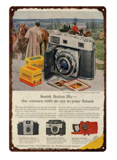 Plechová retro cedule Retina