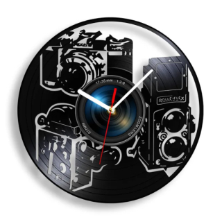 Nástěnné vinylové hodiny pro fotografy HOD01