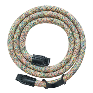 Prémiový provazový, kulatý retro foto popruh zelený s možností rychlého odepnutí 