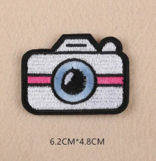 Fotografická nažehlovací nášivka fotoaparát v11