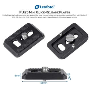 Malá upínací destička Leofoto PU-25, arca