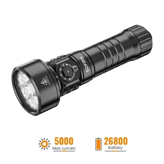 Potápěčská svítilna Sofirn SD11, 5000 lumenů, s červeným světlem, s akumulátorem