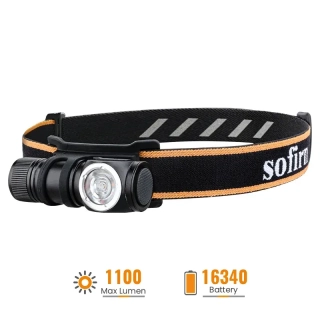 Nabíjecí malá čelovka i klasická baterka Sofirn HS10, 1100 lumenů, bez akumulátoru